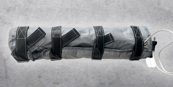 Electrically heated blanket and jacket insulation with power cable for industrial piping