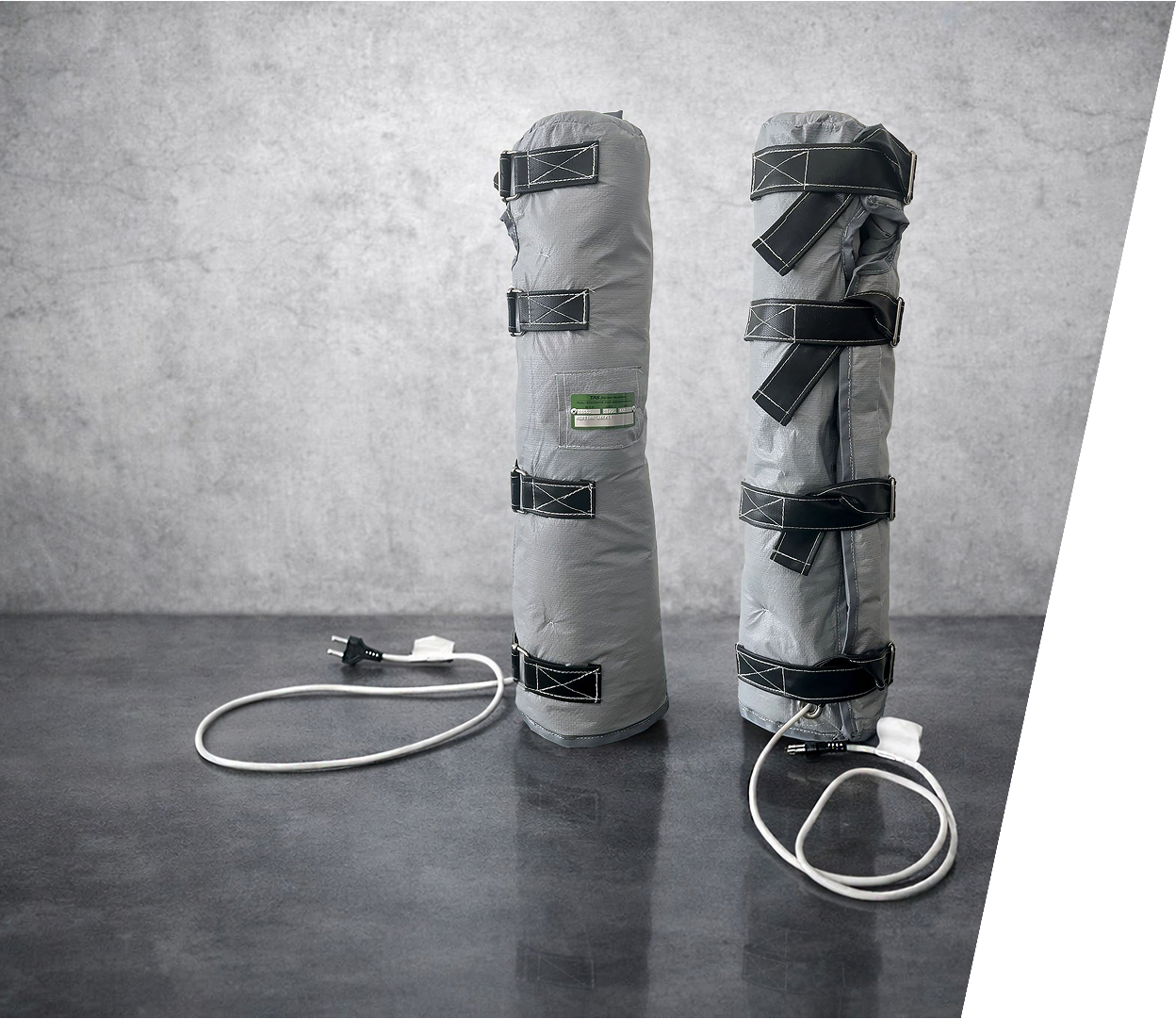 Electrically heated insulation jacket with power cable