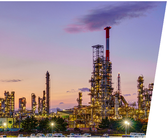 Refinery in the evening