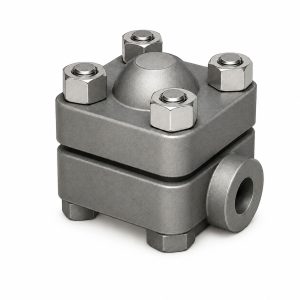 Thermostatic steam trap in an industrial steam system with maintenance access