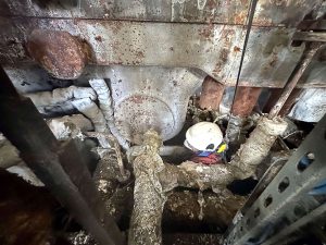 Steam turbine measured while overhaul activities are in progress